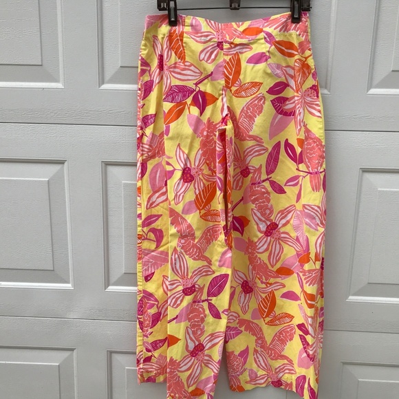LILLY PULITZER giant extra wide leg PANTS 4 6 palazzo Kendra in Pacific wing WOW - Picture 4 of 9